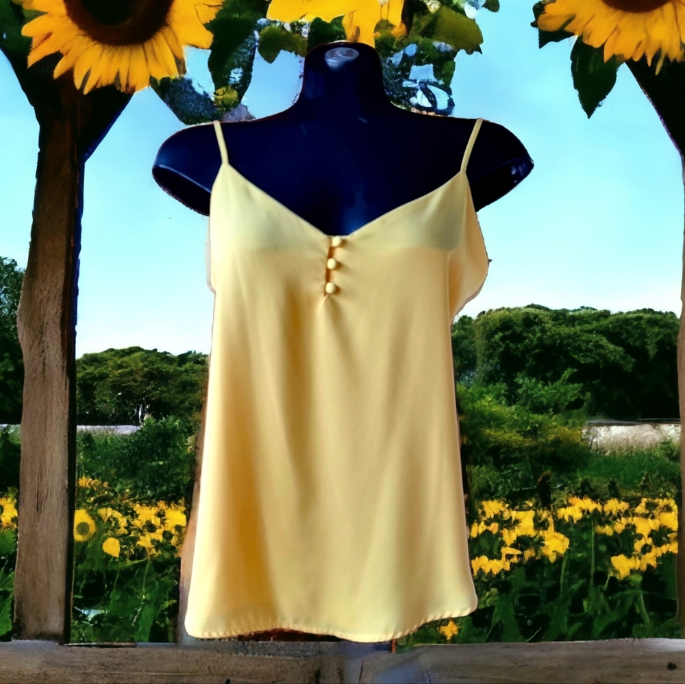 3/$40 Sale! Le Chateau Lined Flowy Tank Top